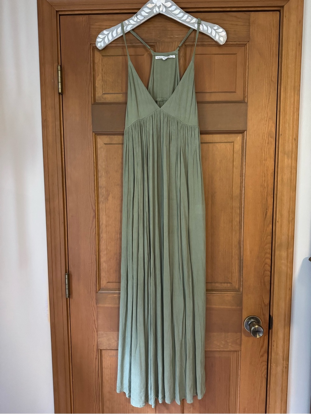 Saltwater Solids Mel Maxi Dress, Sage Green